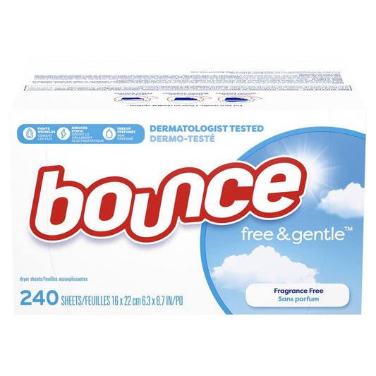BOUNCE - FREE AND GENTLE - DRYER SHEET - 240