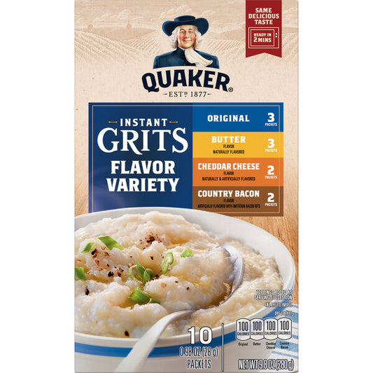 QUAKER INSTANT GRITS FLAVOR VARIETY (10pk)