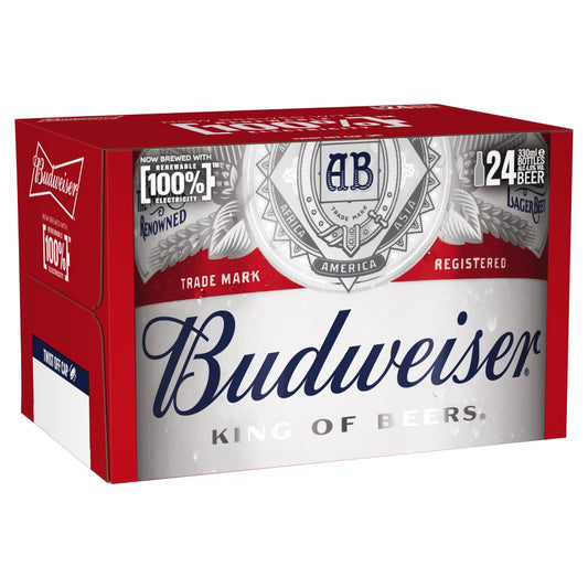 BUDWEISER - BOTTLE TWIST-OFF 330ML - 24 CASE