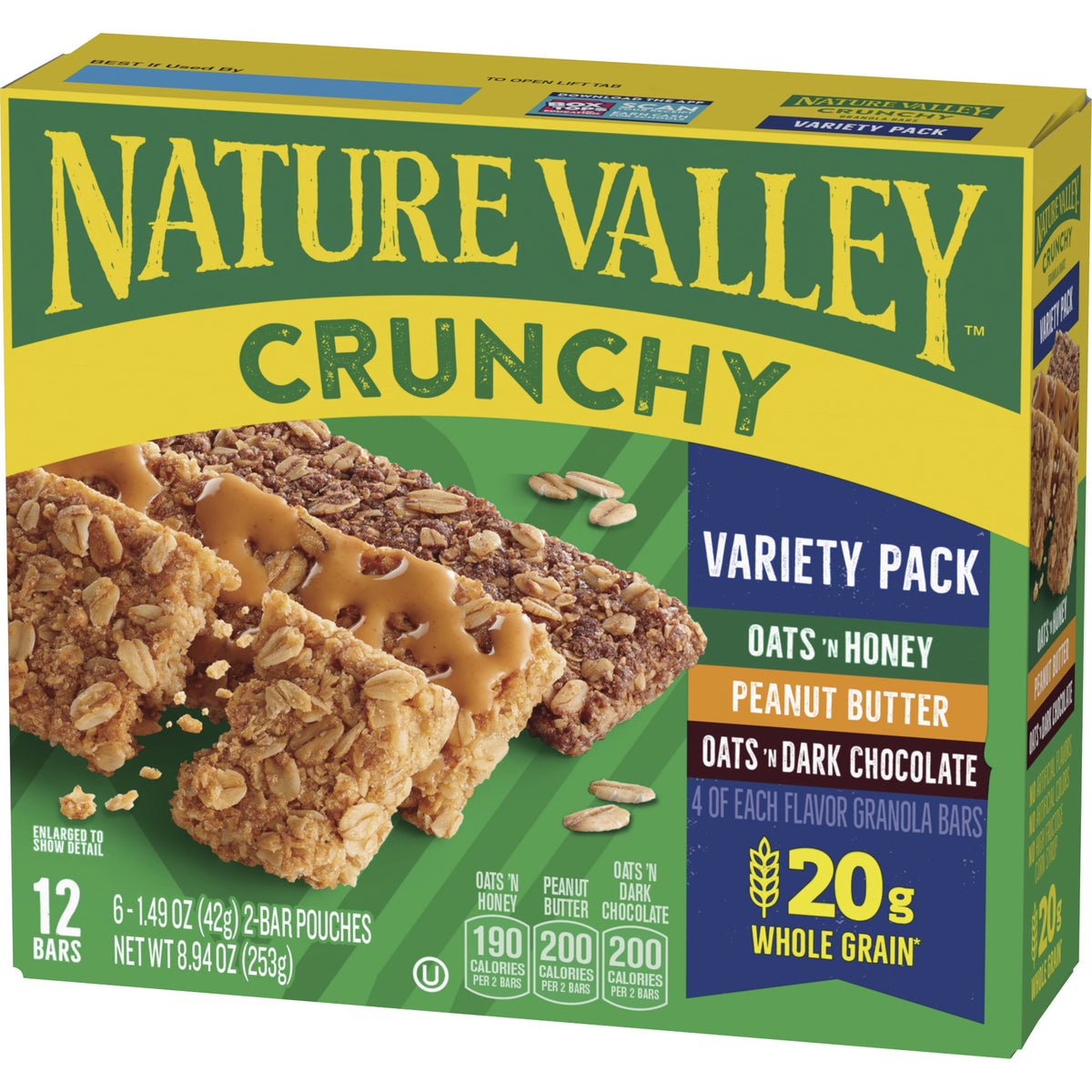 NATURE VALLEY - CRUNCHY - VARIETY PACK - 12 BARS