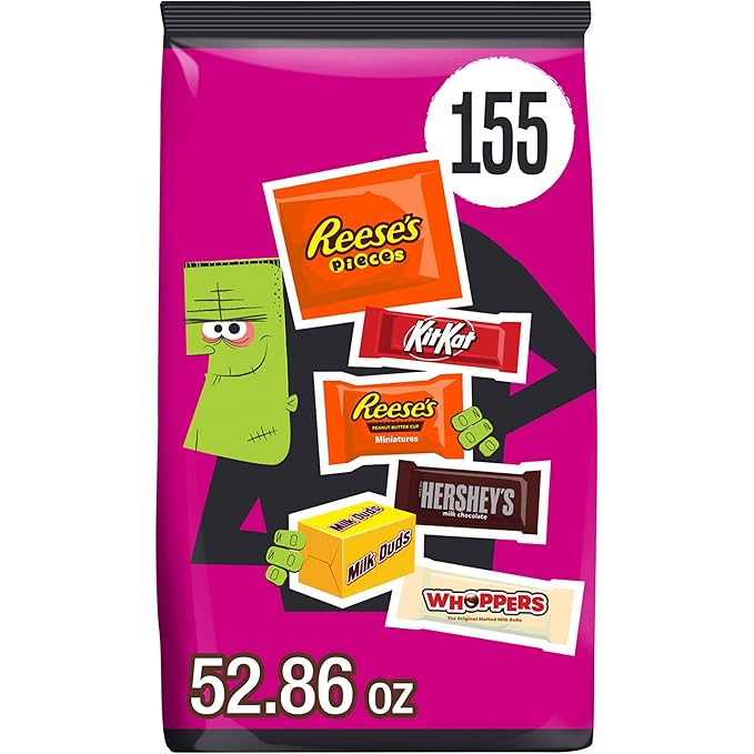 HERSHEY'S Assorted Flavored Halloween Candy 52.86oz 155 Pieces