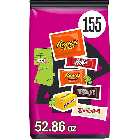 HERSHEY'S Assorted Flavored Halloween Candy 52.86oz 155 Pieces
