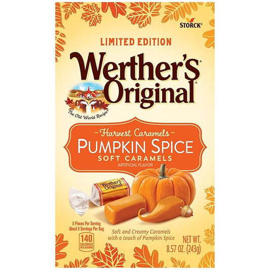 WERTHER'S ORIGINAL PUMPKIN SPICE SOFT CARAMELS 8.57oz