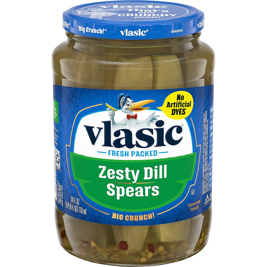 Vlasic Zesty Dill Spears Pickles 24 oz jar