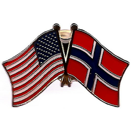 NORWAY AND AMERICAN FLAG PIN