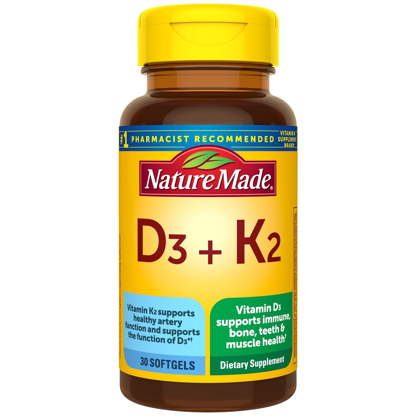 NATURE MADE - VITAMIN D3 + K2 - 30 SOFTGELS