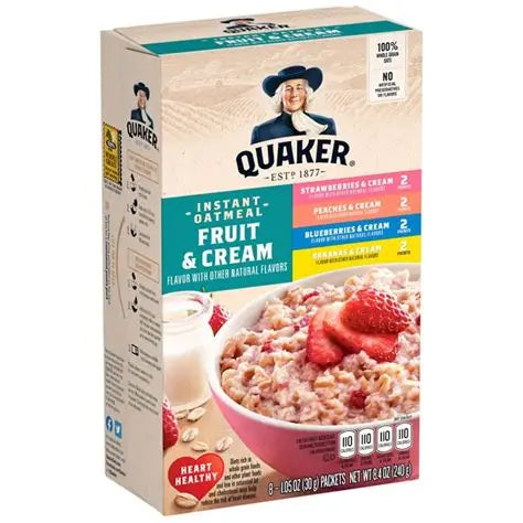 QUAKER - INSTANT OATMEAL - FRUIT & CREAM (10pk)