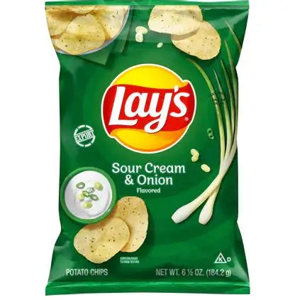 LAYS SOUR CREAM & ONION - 6.5oz