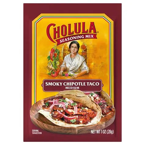 CHOLULA SEASONING MIX - SMOKY CHIPOTLE TACO - MEDIUM 1.3OZ