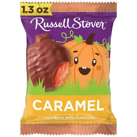 RUSSELL STOVER Chocolate Halloween Pumpkin Caramel 1.3oz
