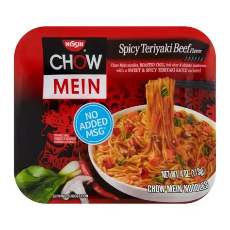 NISSIN CHOW MEIN NOODLES - SPICY TERRIYAKI BEEF