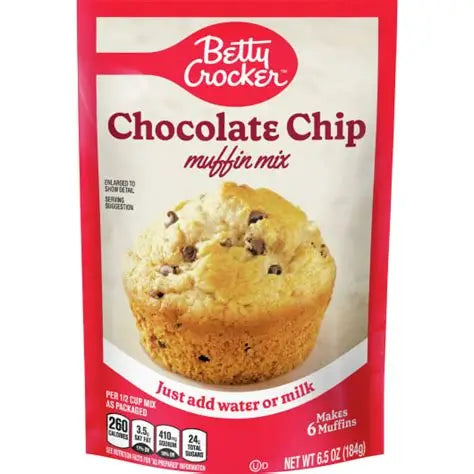 BETTY CROCKER - CHOCOLATE CHIP MUFFIN MIX