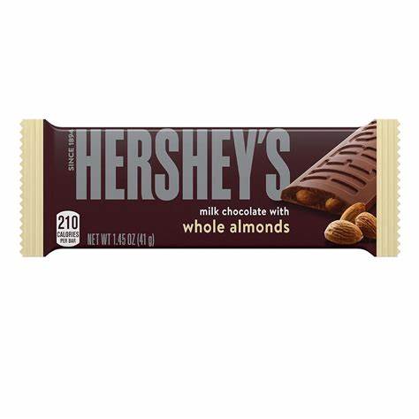 Hersheys Chocolate Whole Almond 1.45oz