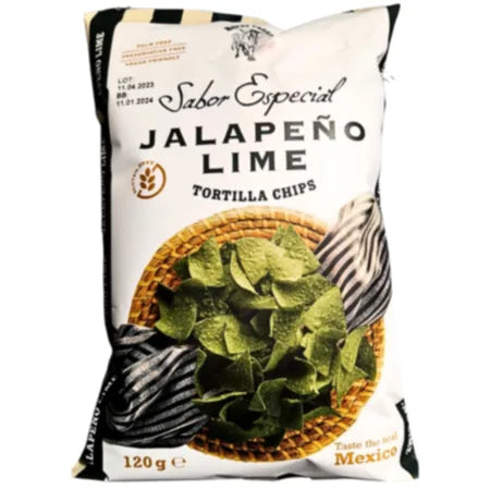NUEVO PROGRESO - JALAPENO LIME TORTILLA CHIPS - 120G