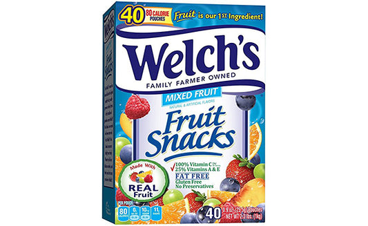 WELCHS-FRUIT SNACKS MIXED FRUIT - BOX OF 40