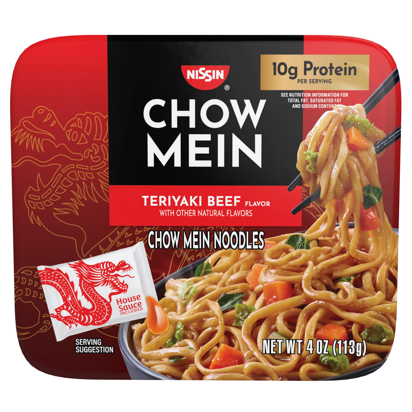 NISSIN CHOW MEIN NOODLES - TERRIYAKI BEEF