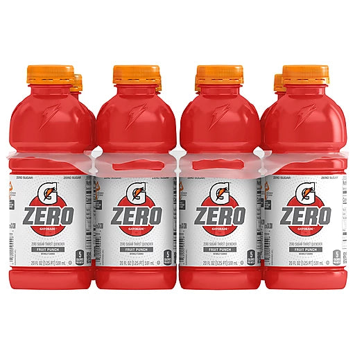 GATORADE - ZERO FRUIT PUNCH 20oz 8PK