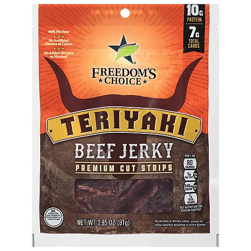 FREEDOM'S CHOICE - BEEF JERKY - TERIYAKI - 2.85oz