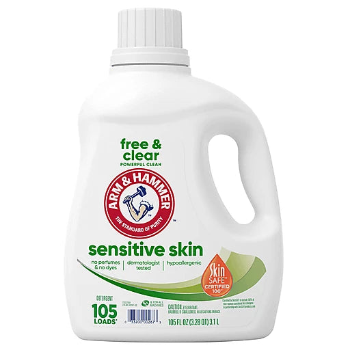 ARM & HAMMER - FREE & CLEAR - SENSITIVE SKIN - 105oz