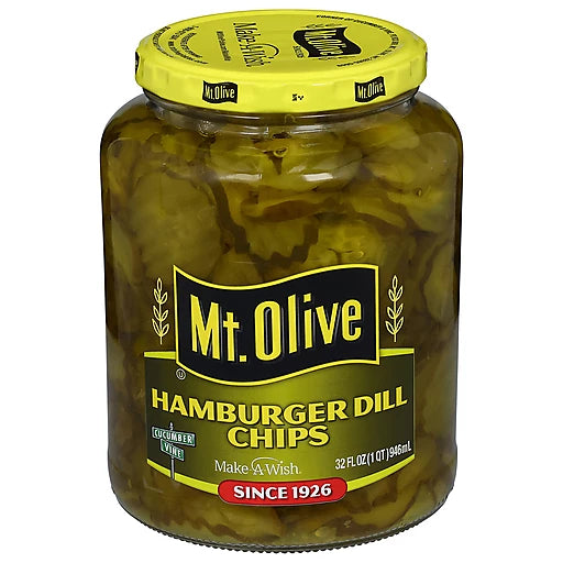 MT OLIVE - HAMBERGER DILL PICKLE- 32OZ