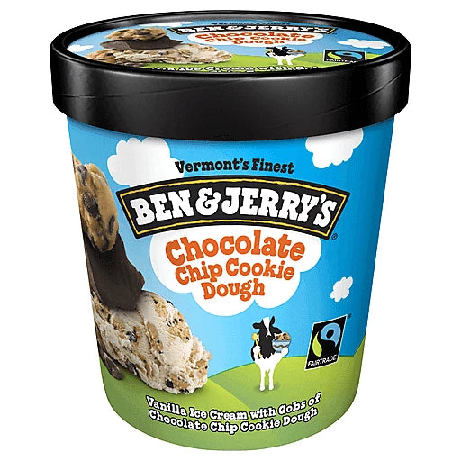 BEN AND JERRY'S - CHOCOLATE CHIP COOKIE DOUGH
