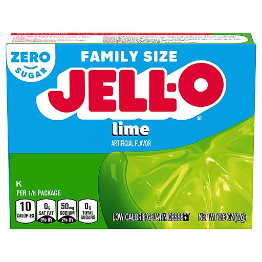 JELLO - RASPBERRY - FAMILY SIZE - ZERO SUGAR - .6oz