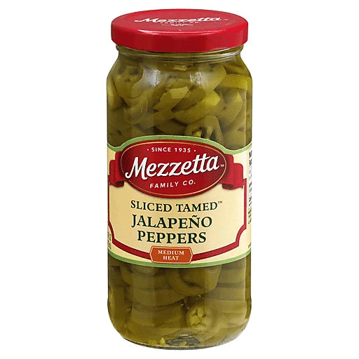 MEZZETTA - JALAPENO PEPPERS - SLICED TAMED - MEDIUM - 16OZ