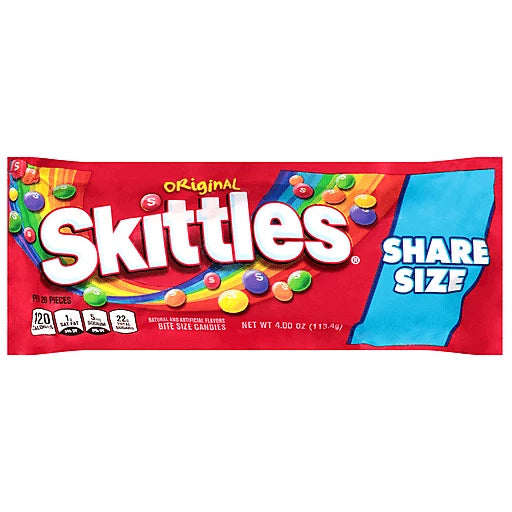 SKITTLES - SHARE SIZE - 4oz