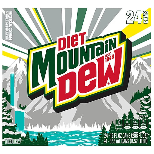 DIET MOUNTAIN DEW - 24PK