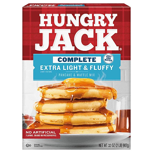 HUNGRY JACK - COMPLETE EXTRA LIGHT & FLUFFY PANCAKE MIX - 32oz
