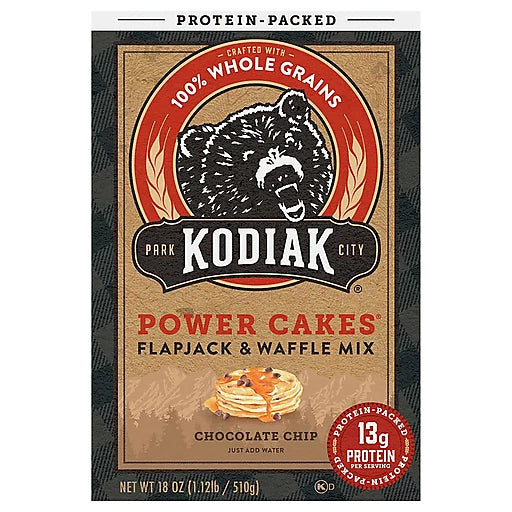 KODIAK - POWER CAKES - FLAPJACK & WAFFLES MIX - CHOCOLATE CHIP