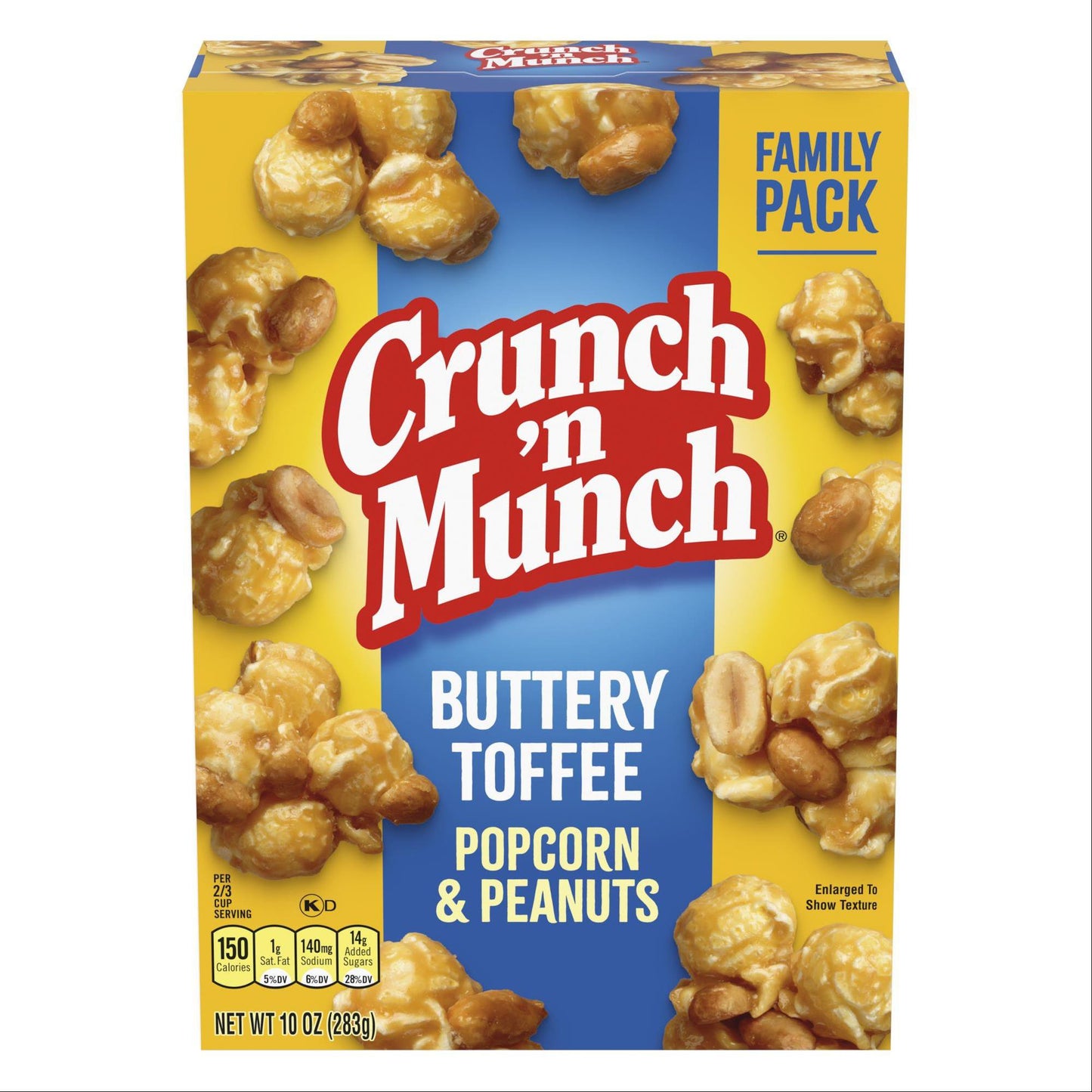 CRUNCH 'N MUNCH - BUTTERY TOFFEE POPCORN - FAMILY PACK - 10oz