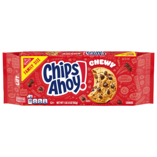NABISCO - CHIPS AHOY - CHEWY - FAMILY SIZE - 1lb 3.5oz