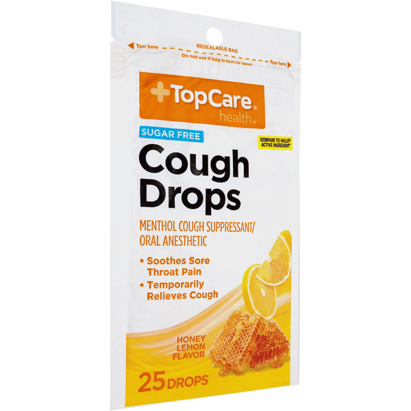 TopCare Menthol Honey Lemon Cough Drops