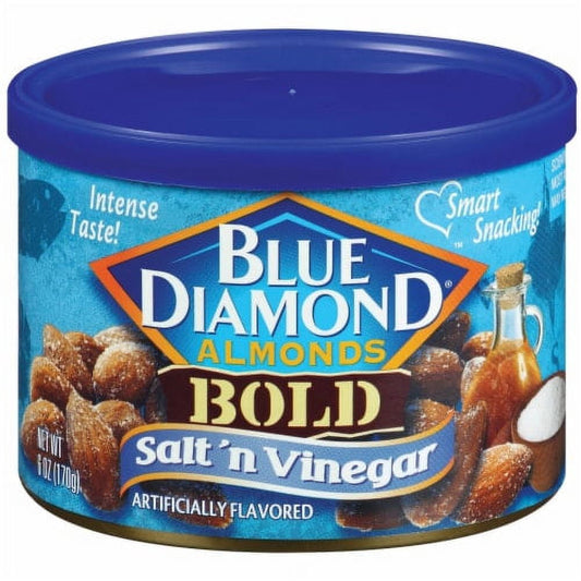 BLUE DIAMOND ALMONDS - BOLD - SALT 'N VINEGAR - 6oz