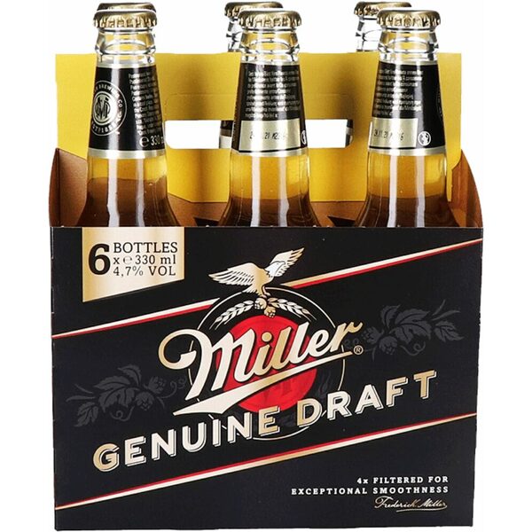 MILLER GENUINE DRAFT 330ML - 6 PACK