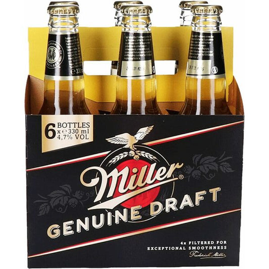 MILLER GENUINE DRAFT 330ML - 6 PACK