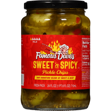 FAMOUS DAVES - SWEET 'N SPICY PICKLE CHIPS - 710mL