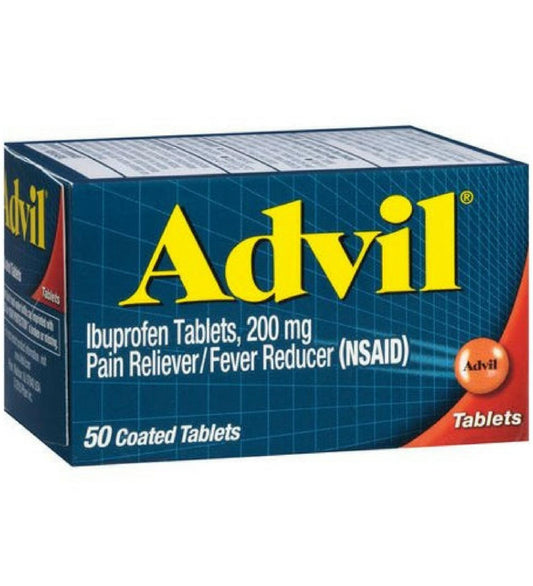 ADVIL - TABLETS COATED - 200mg - 50 COUNT