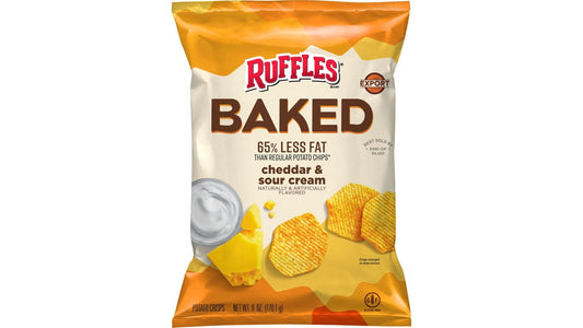 RUFFLES BAKED - CHEDDAR AND SOUR CREAM - 6oz