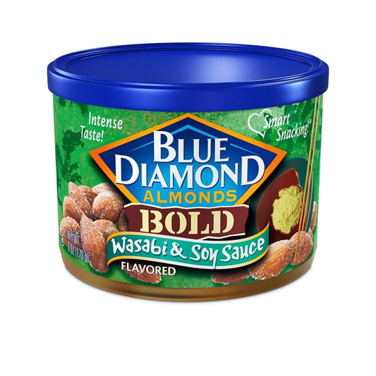 BLUE DIAMOND ALMONDS - BOLD - WASABI & SOY SAUCE - 6oz