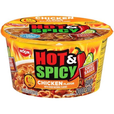 NISSIN - BOWL NOODLES - HOT & SPICY - CHICKEN - 3.32oz