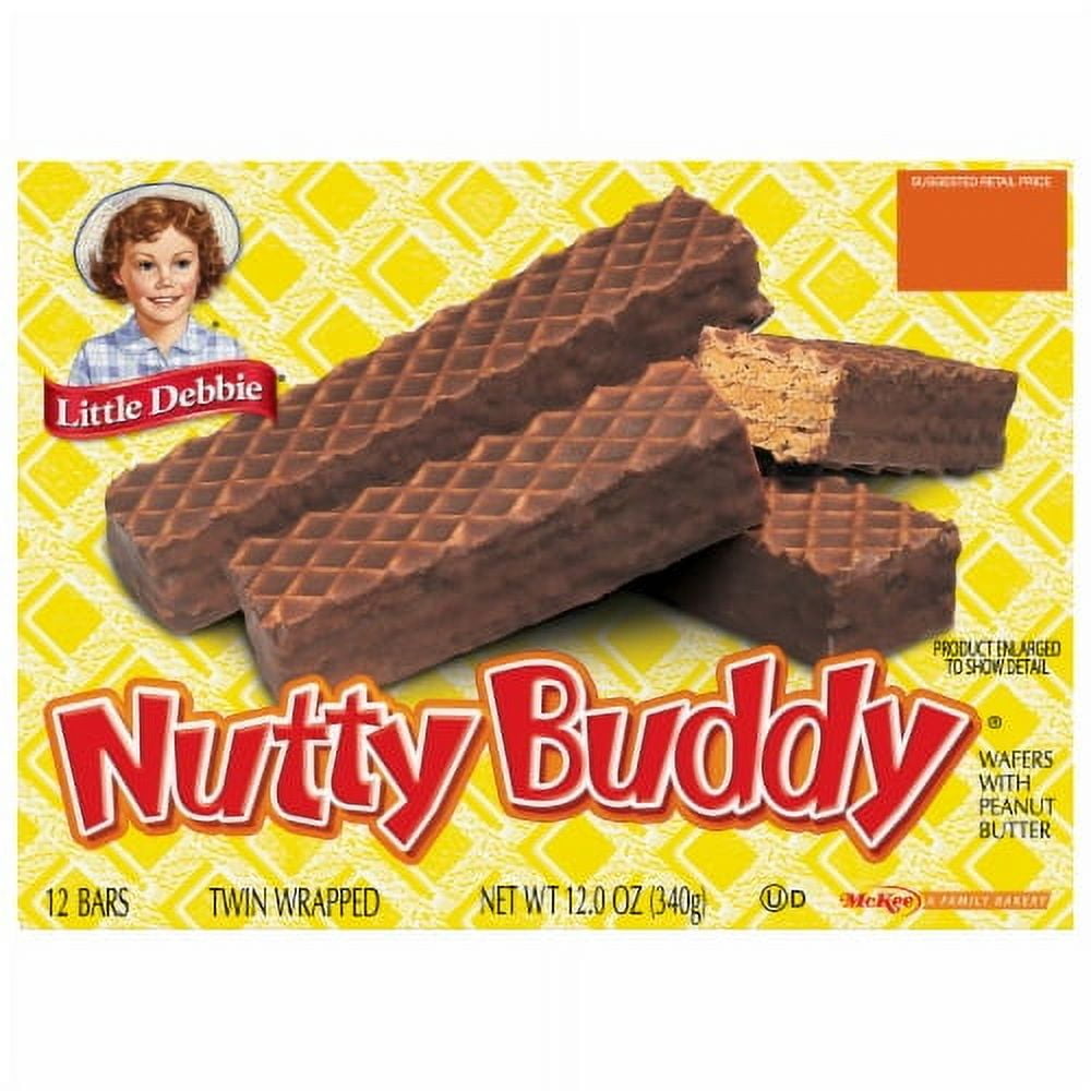 LITTLE DEBBIE - NUTTY BUDDY - 12 BARS - 12oz
