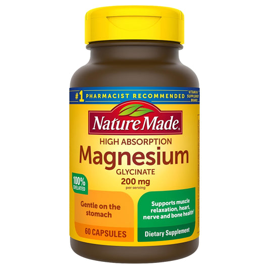 NATURE MADE - MAGNESIUM GLYCINATE 200MG - 60 CAPSULES