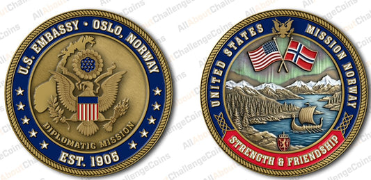EMBASSY - CHALLENGE COIN - NEW 1.75"