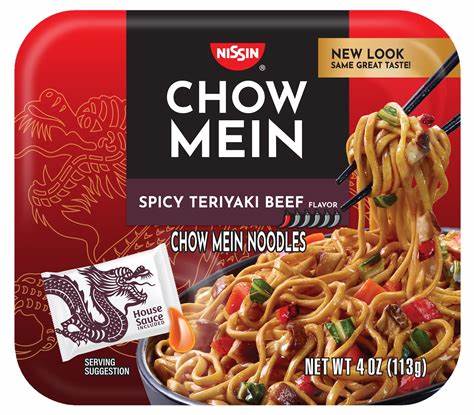 NISSIN CHOW MEIN NOODLES SPICY TERRIYAKI BEEF