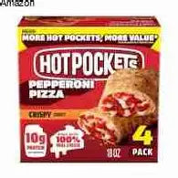 HOT POCKETS - PEPPERONI pizza - 18oz 4 PACK