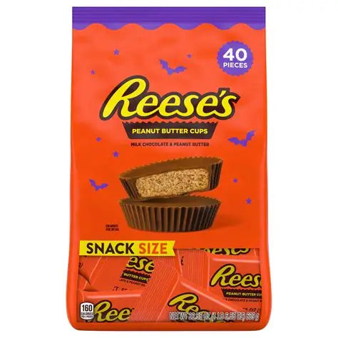 REESES - PEANTU BUTTER CUPS - SNACK SIZE - 40 PIECES