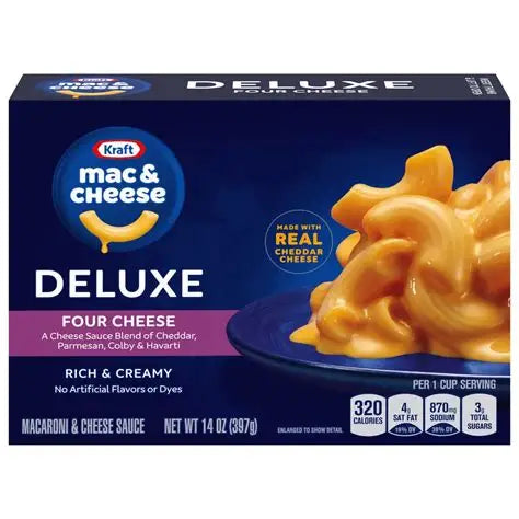 KRAFT MAC & CHEESE - DELUXE - FOUR CHEESE - 14oz