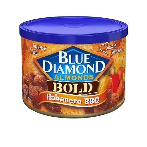 BLUE DIAMOND ALMONDS - BOLD - HABANERO BBQ - 6oz